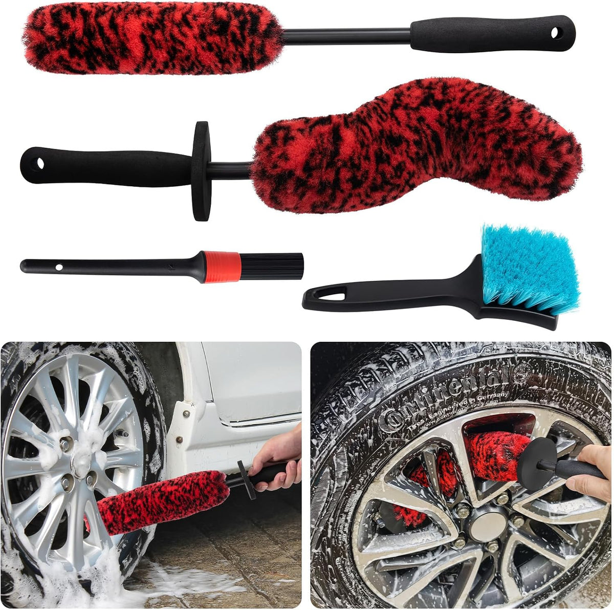 4-Piece Wheel & Tire Brush Kit