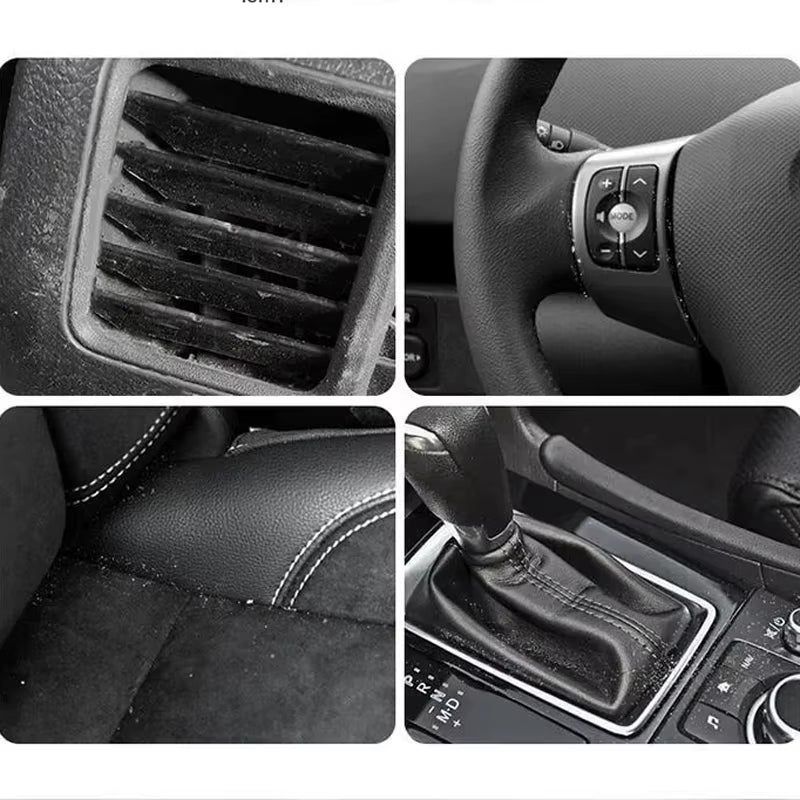 Soft detailing brush cleaning vents and seams